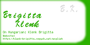 brigitta klenk business card